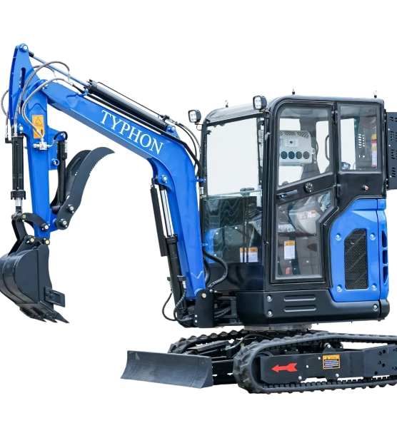 TYPHON TERROR X2 Mini Excavator w 2.7 Ton Kubota V1505 Diesel Engine