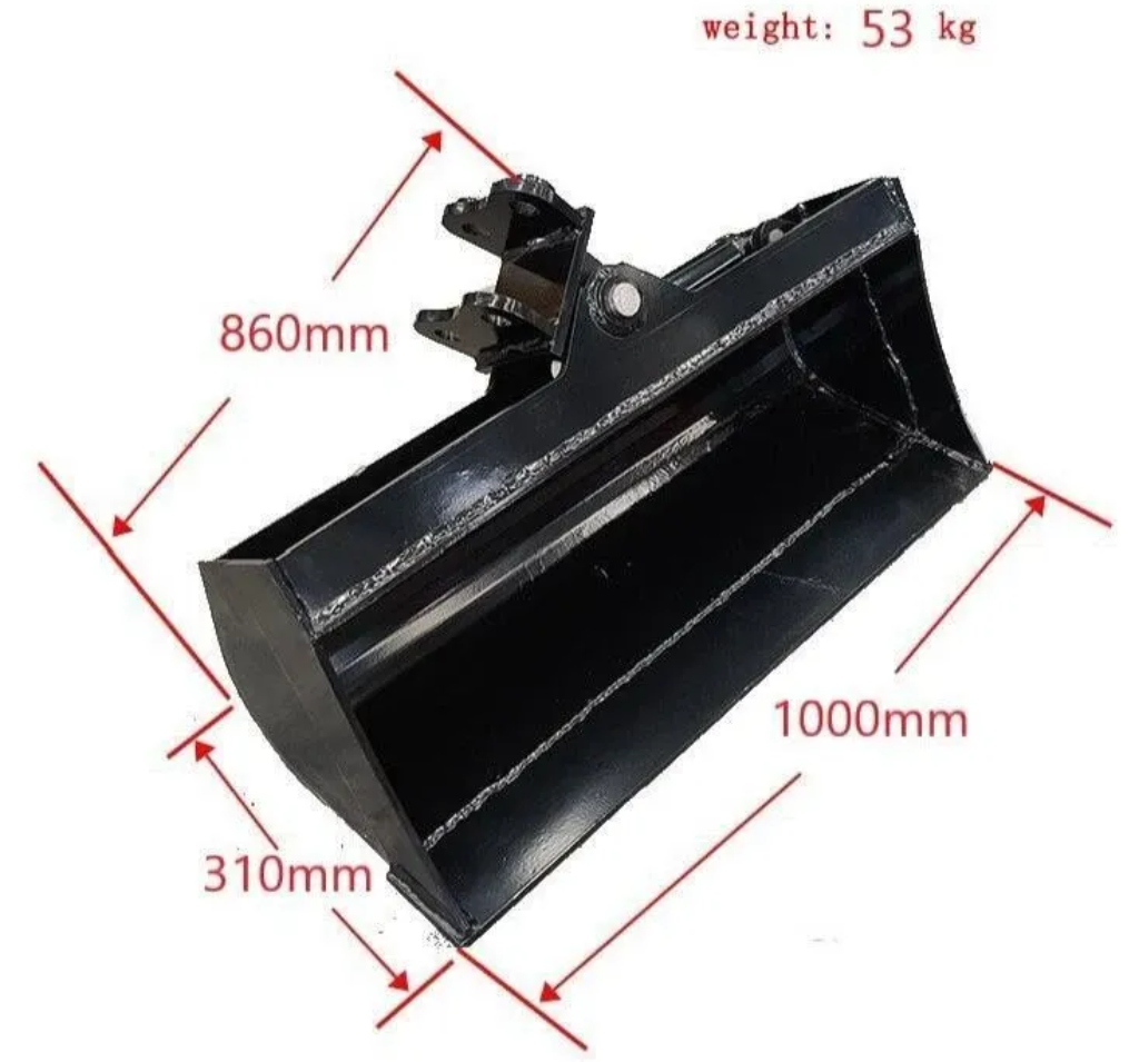 Excavator Attachment 1000mm Tilt Bucket 39" Hydraulic Tilting Bucket Heavy Duty USA