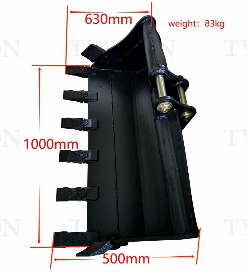 2ton Excavator Attachment 1000mm Rock Bucket Heavy Duty Trenching Bucket 39 inch