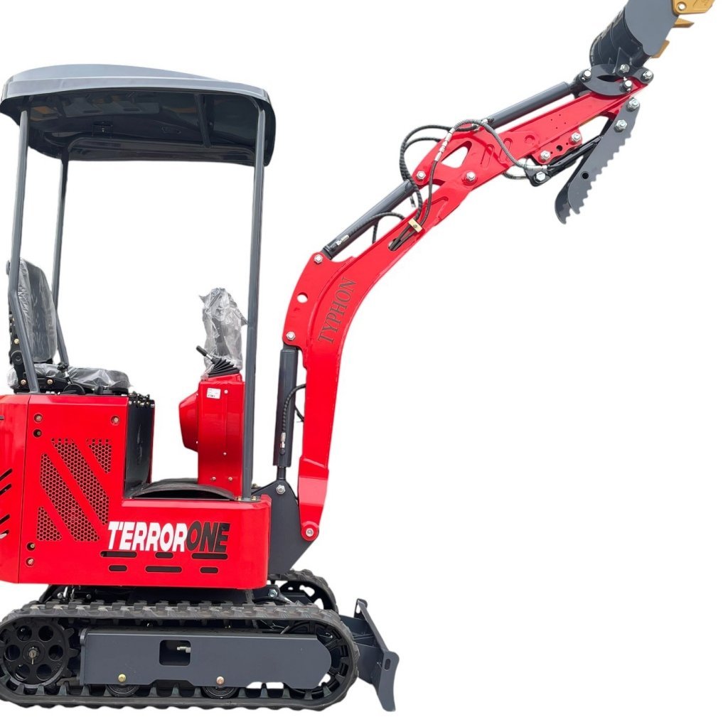 TYPHON TERROR ONE STORM 1 Ton Mini Excavator Trench Digger with Hydraulic Oil Cooler Canopy & Wide Bucket Ideal for Garden, Farm, Park & Road Work Digging, Drilling, Bull-Dozing - Image 23