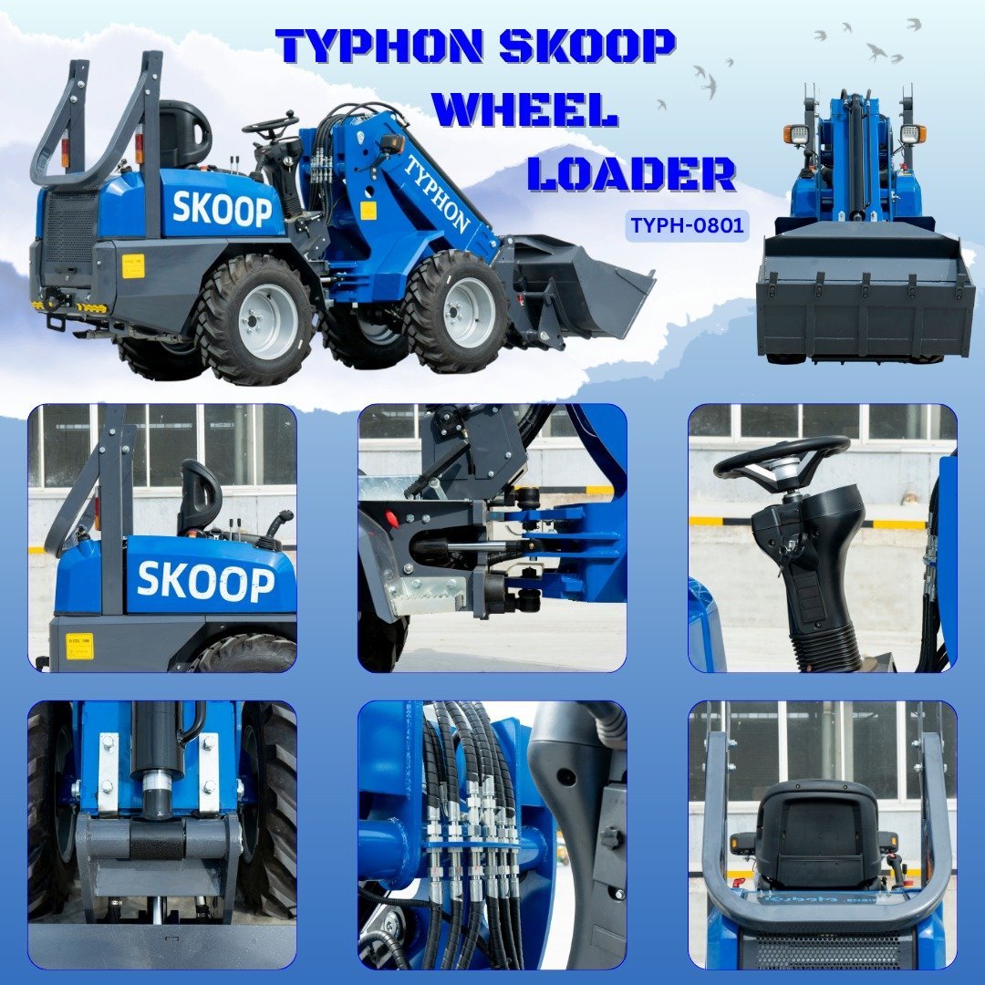 New TYPHON Telescopic Wheel Loader with Kubota D1105 engine 25 hp 1 ton Load USA - Image 6