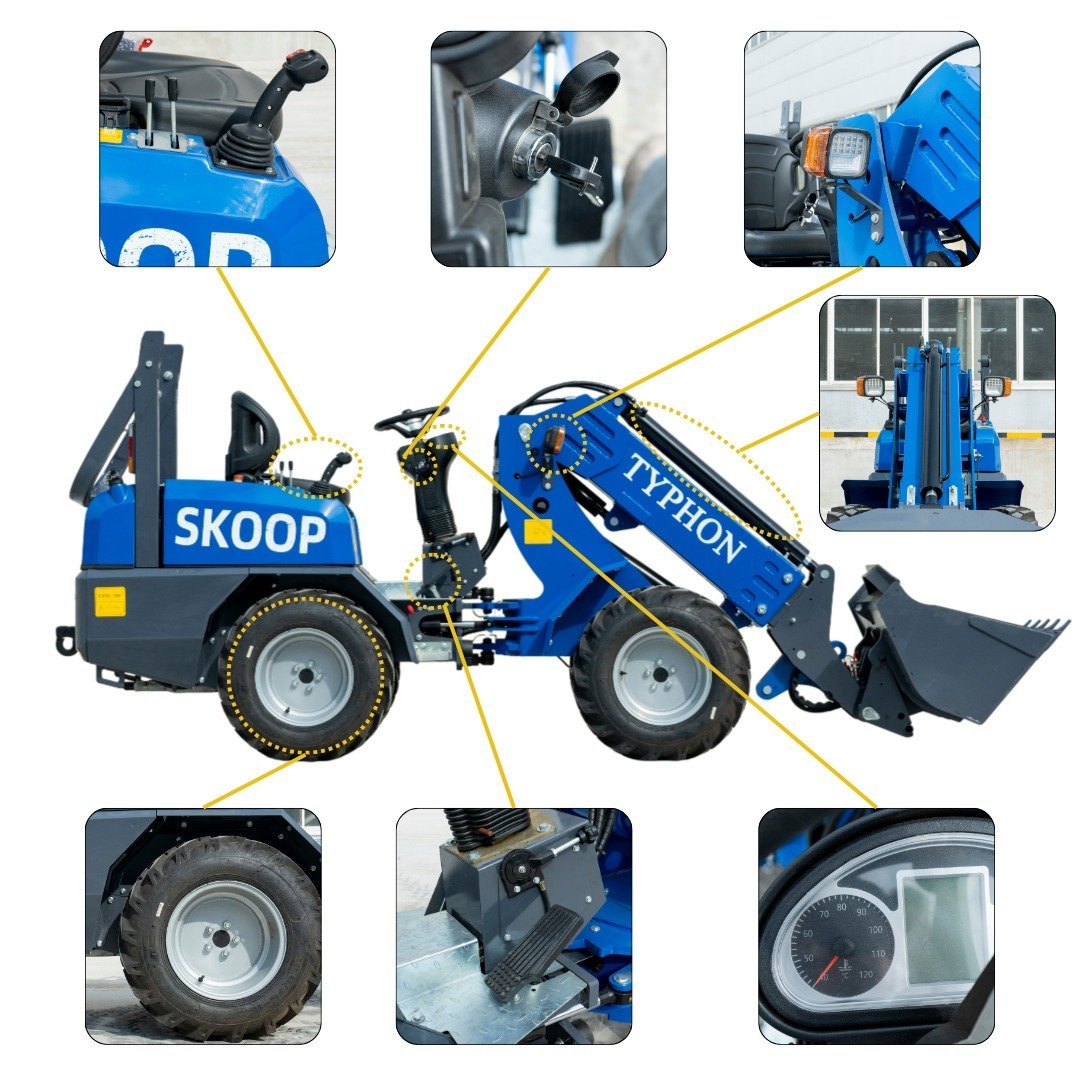 New TYPHON Telescopic Wheel Loader with Kubota D1105 engine 25 hp 1 ton Load USA - Image 3