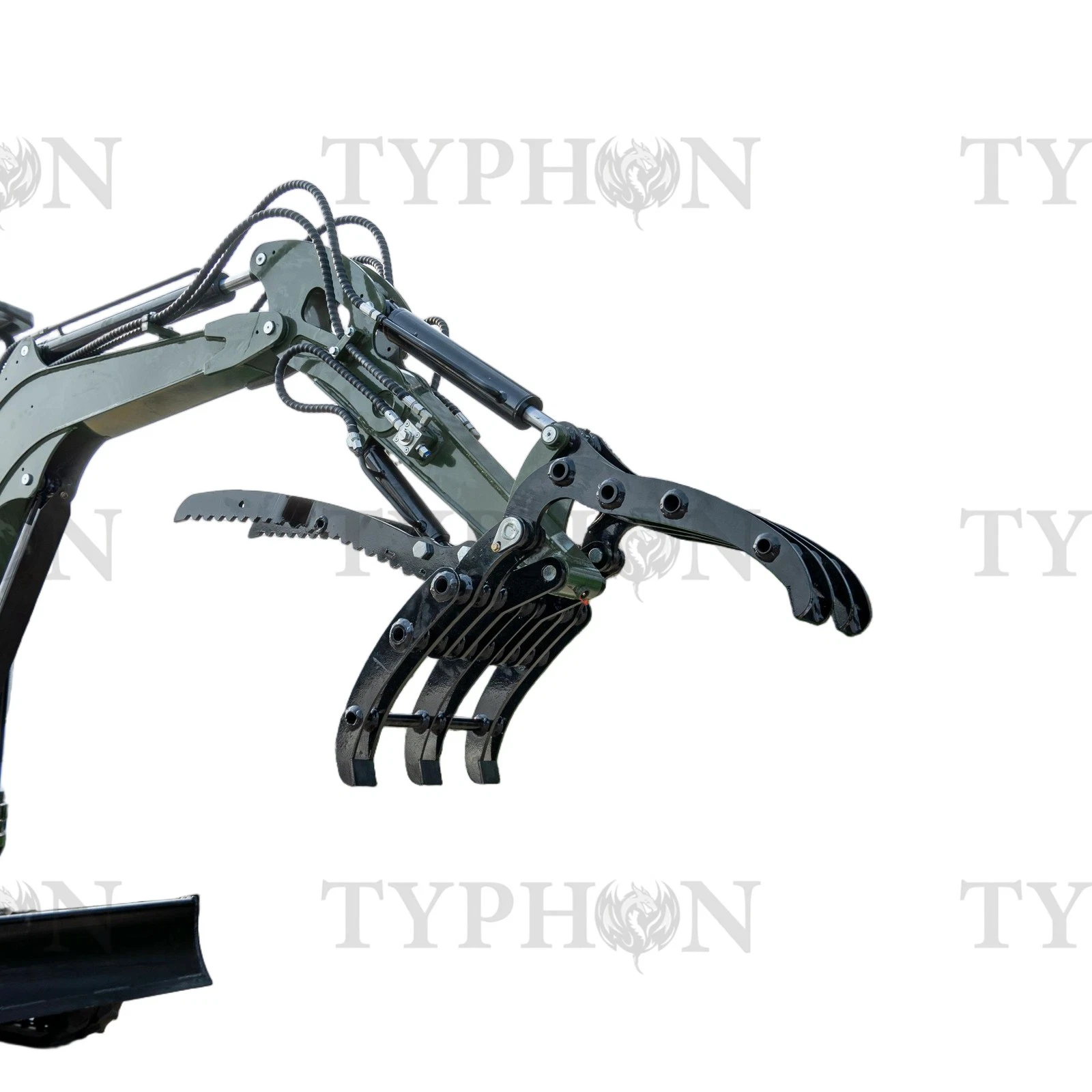 Compact Grapple Attachment For 2-3 ton Mini Excavator Wide Opening Wood Grab - Image 9