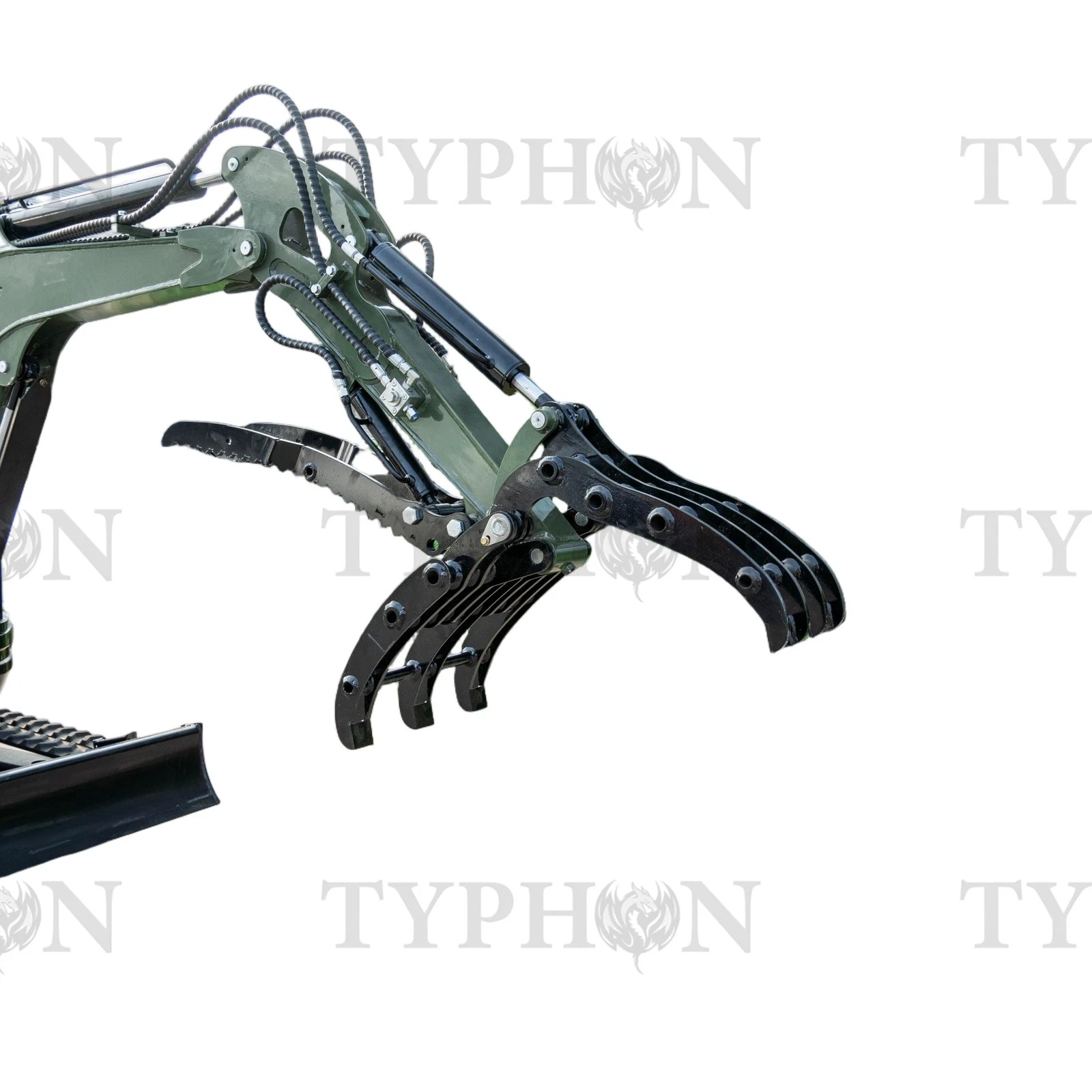 Compact Grapple Attachment For 2-3 ton Mini Excavator Wide Opening Wood Grab - Image 8