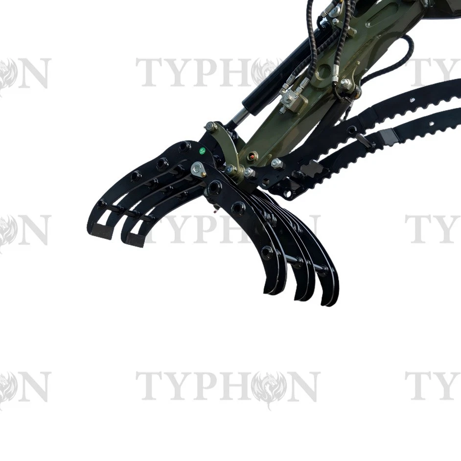 Compact Grapple Attachment For 2-3 ton Mini Excavator Wide Opening Wood Grab - Image 7