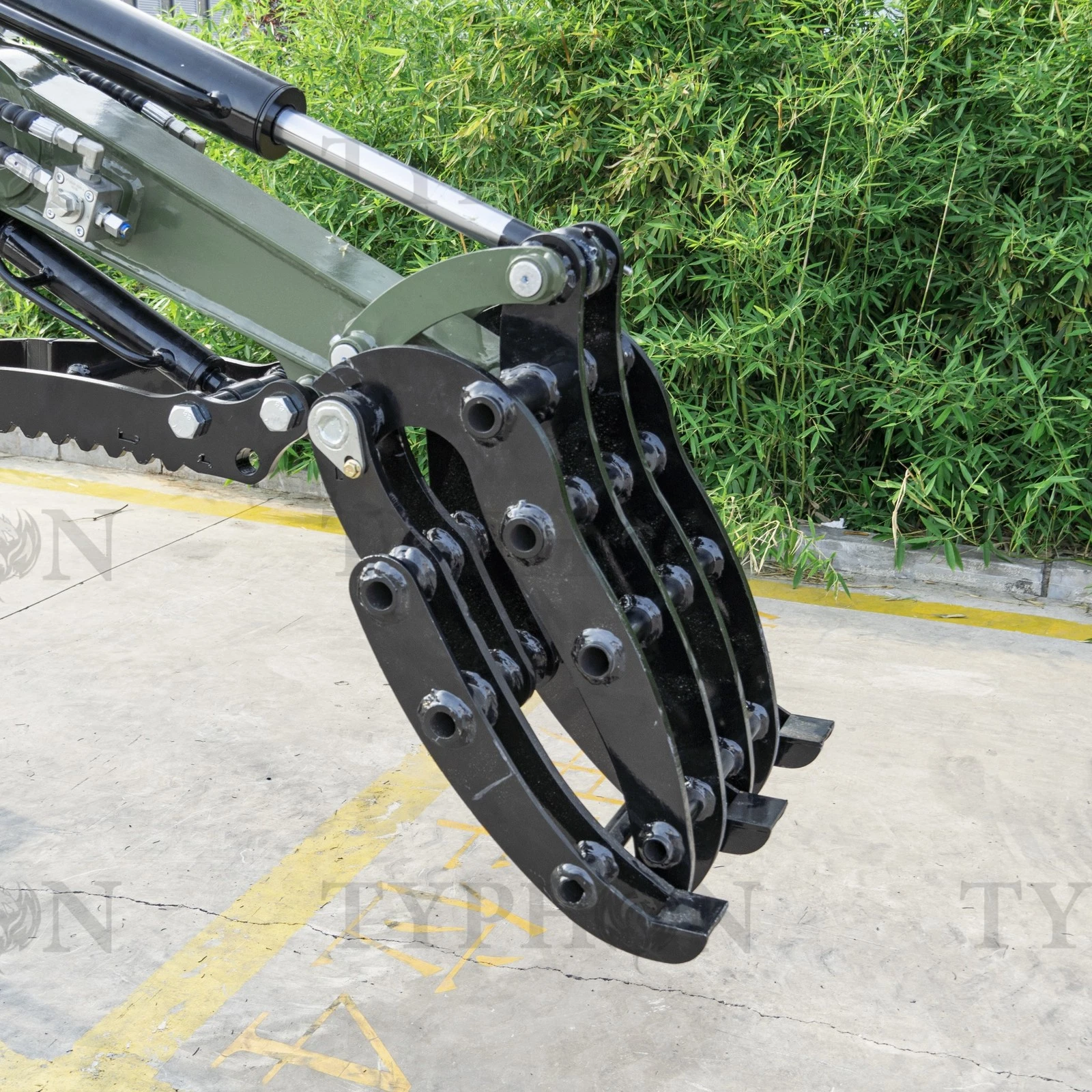 Compact Grapple Attachment For 2-3 ton Mini Excavator Wide Opening Wood Grab - Image 2
