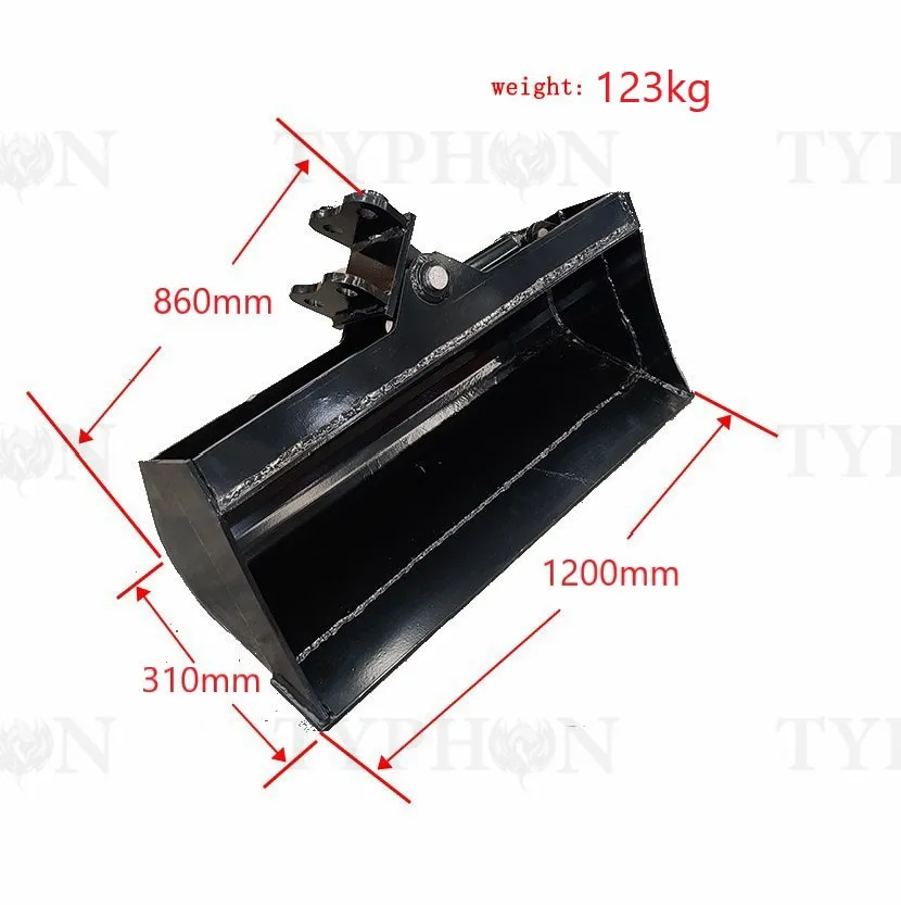 Excavator Attachment Tilt Bucket 47" Hydraulic Tilting Bucket 1200mm Heavy Duty For TERROR X2 PRO - Image 5