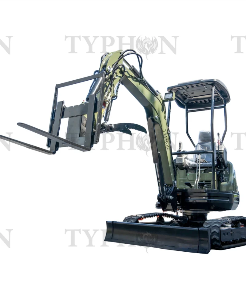 Pallet Fork Attachment for 2.5-3 ton Mini Excavator Adjustable Stabilizer Bar