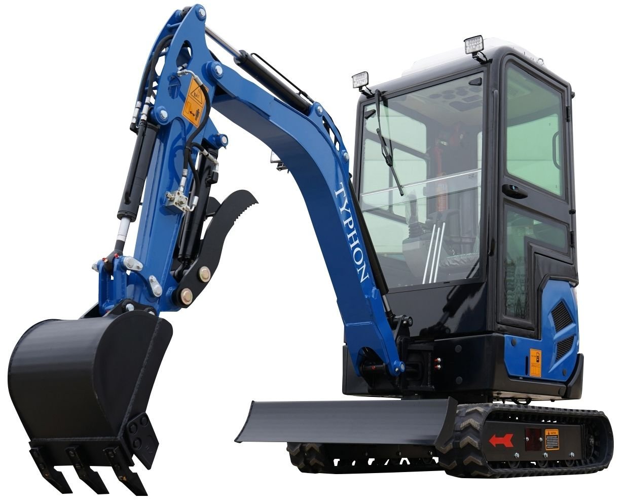 2025 4000 lb TYPHON TERROR XVII Cabin Mini Excavator Rubber Track with Kubota D902 Diesel Engine USA - Image 10