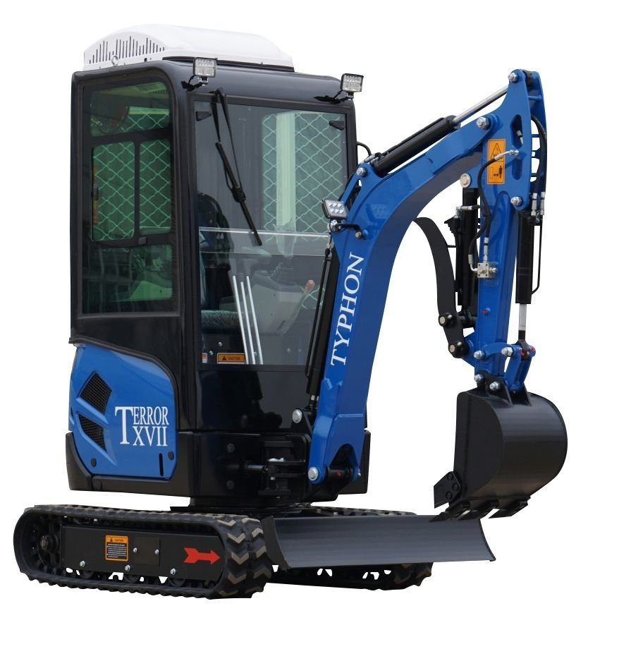 2025 4000 lb TYPHON TERROR XVII Cabin Mini Excavator Rubber Track with Kubota D902 Diesel Engine USA - Image 9
