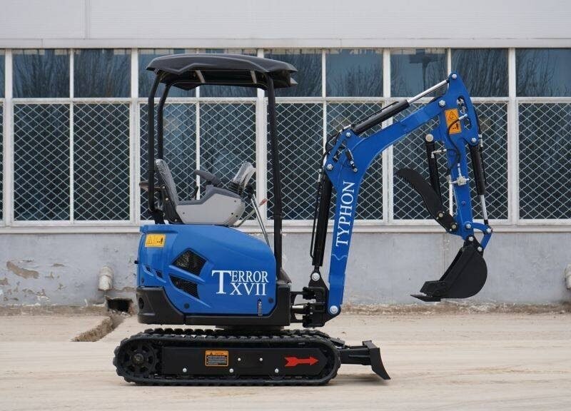 2025 3800 lb TYPHON TERROR XVII Mini Excavator Rubber Track with Kubota D902 Diesel Engine USA
