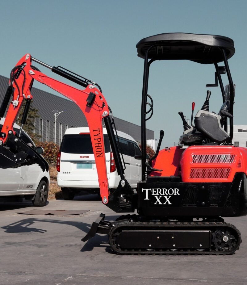 2025 4,000 lb TYPHON TERROR XX Mini Excavator Rubber Track with Kubota D902 Diesel Engine USA