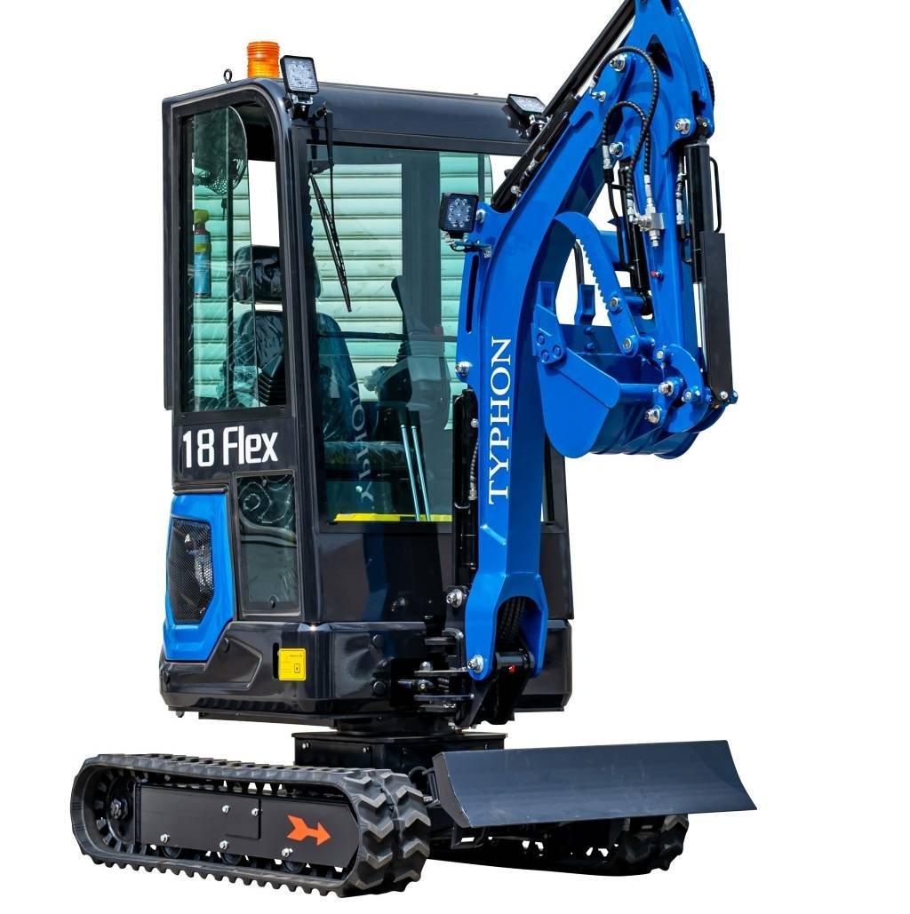 TYPHON 18 FLEX PRO 1.8 Ton Mini Excavator USA with 12 attachments - Image 8