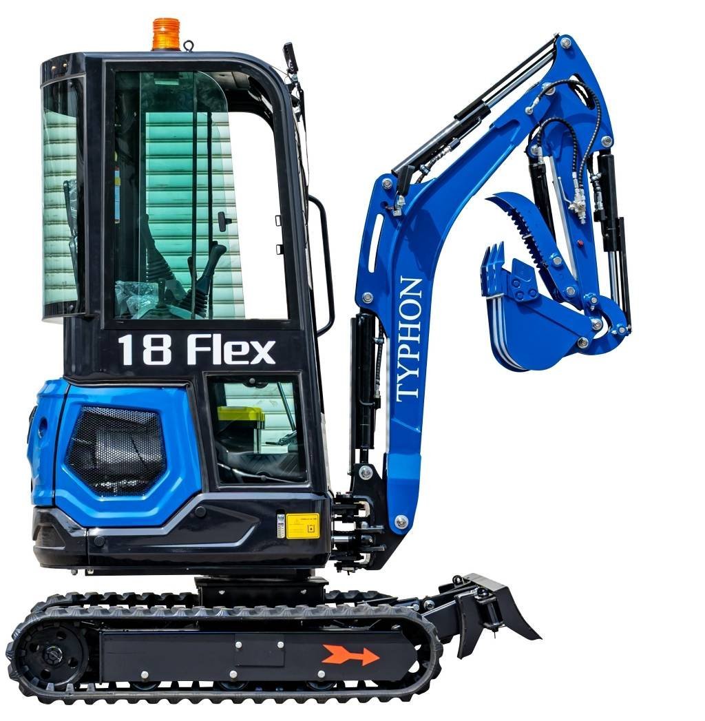 TYPHON 18 FLEX PRO 1.8 Ton Mini Excavator USA with 12 attachments - Image 7