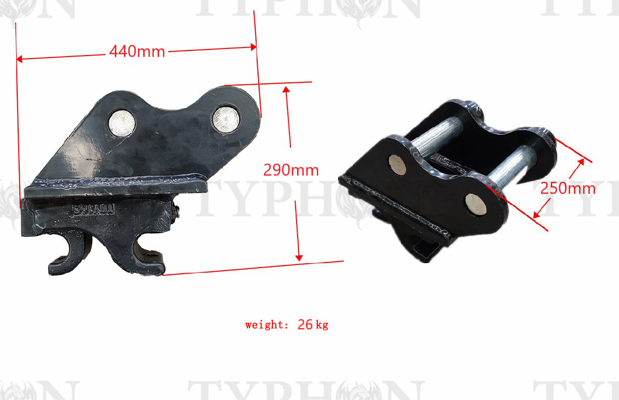 TYPHON 2.5 Ton Mini Excavator Attachment Mechanical Quick Hitch Quick Coupler For TERROR X2 PRO - Image 2