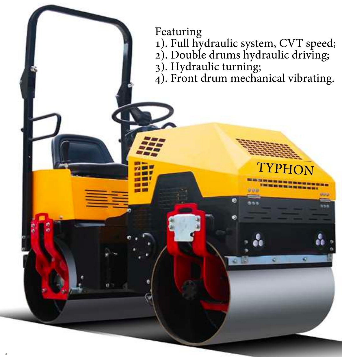 TYPHON FURY 1 Ton Vibratory Compactor Asphalt Roller USA - Image 2