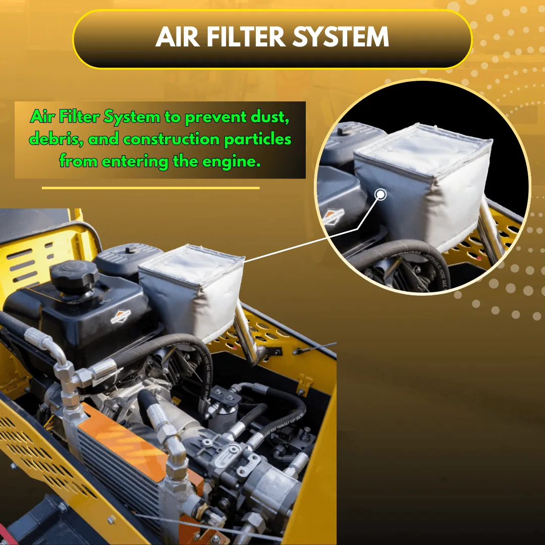 TYPHON FURY 15 Mini Road Roller 1.5Ton 13.5 hp B&S Gas Engine Hydraulic Steering - Image 17