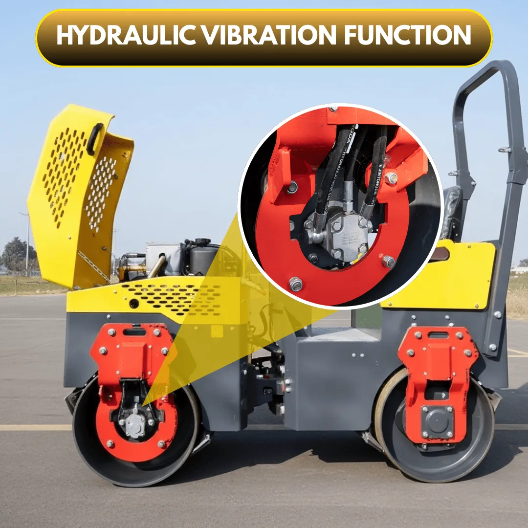TYPHON FURY 15 Mini Road Roller 1.5Ton 13.5 hp B&S Gas Engine Hydraulic Steering - Image 11