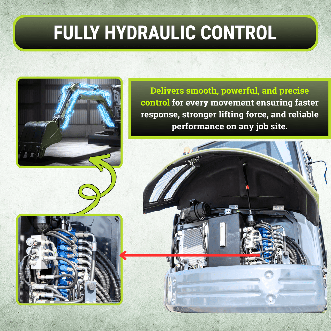 TYPHON KUVUO 4.0 four ton cabin mini excavator w Kubota D1703 Diesel engine Metal Tracks, Boom Swing, AC Heater, Hydraulic Control - Image 19