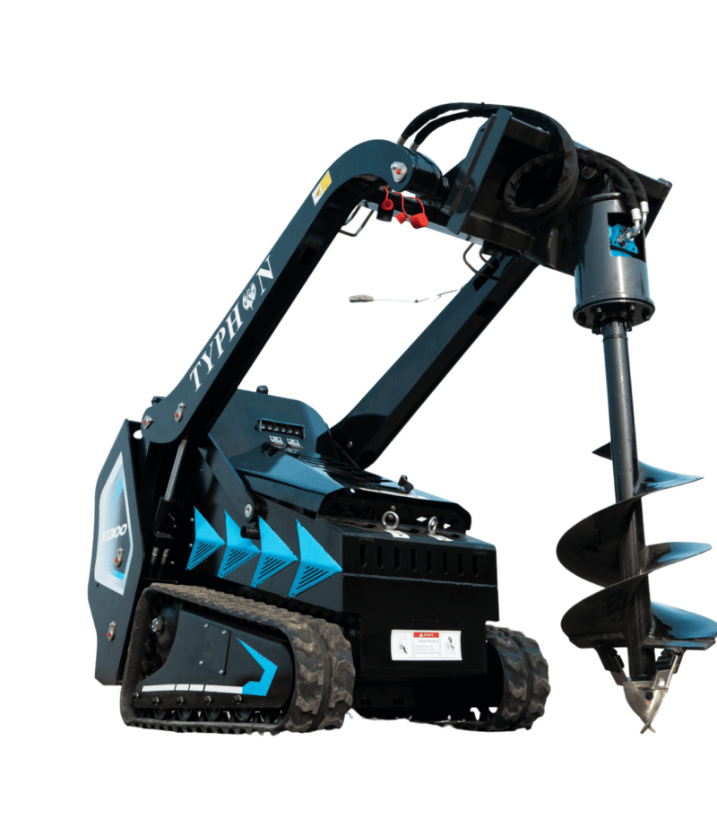 TYPHON STOMP X1300 & STOMP 509 Mini Skid Steer Auger Attachment 200mm Hydraulic
