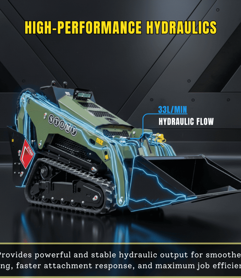 TYPHON Stomp V1000 24HP Kubota D1105 Water Cooled Diesel Skid Steer Pilot Control