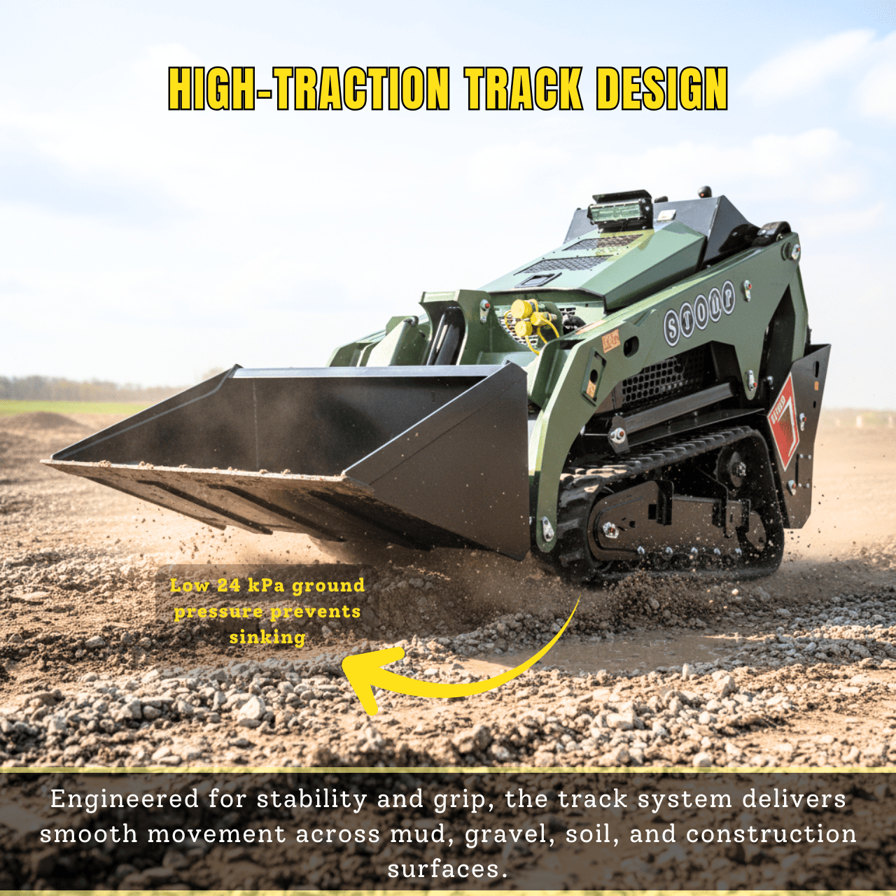 TYPHON Stomp V1000 24HP Kubota D1105 Water Cooled Diesel Skid Steer Pilot Control - Image 19