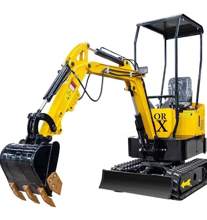 TYPHON TERROR X STORM Mini Excavator – 1 Ton Trench Digger with Canopy, Hydraulic Thumb Clip, Bucket USA