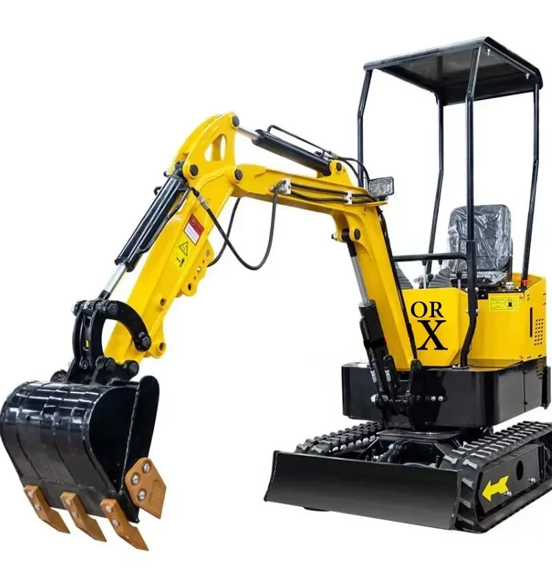 TYPHON TERROR X STORM Mini Excavator – 1 Ton Trench Digger with Canopy, Hydraulic Thumb Clip, Bucket USA