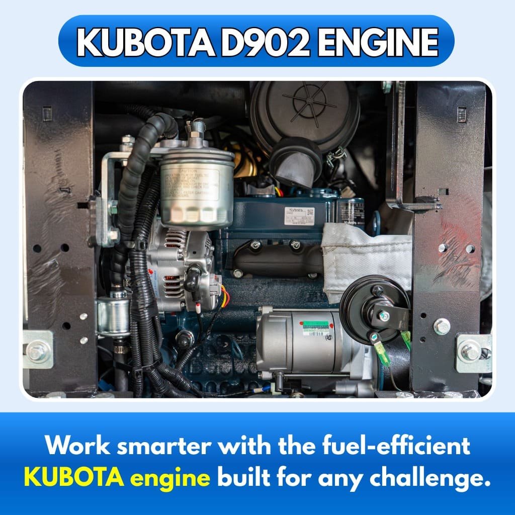 TYPHON TERROR XIX Prestige Cabin Mini Excavator 4200lbs 20.4 HP Kubota D902 with Boom Swing, Retractable Tracks - Image 15