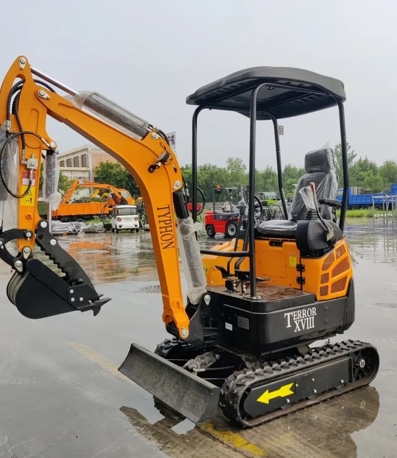 TYPHON TERROR XVIII Mini Excavator – 4000lbs EPA Certified USA KUBOTA D902 engine