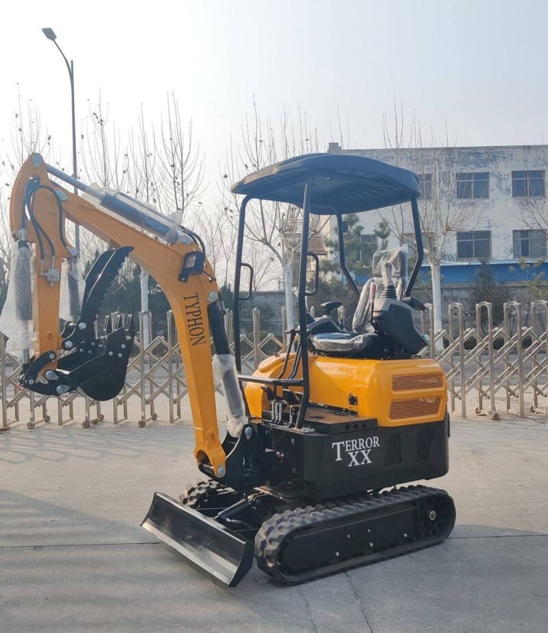 2025 4,000 lb TYPHON TERROR XX Mini Excavator Rubber Track with Kubota D902 Diesel Engine USA