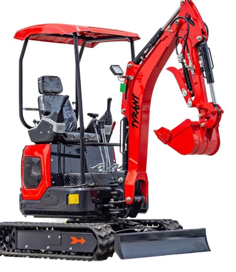 3800lbs TYRANT 17 Diesel Mini Excavator Kubota D902 Engine Side Swing w 12 attachments