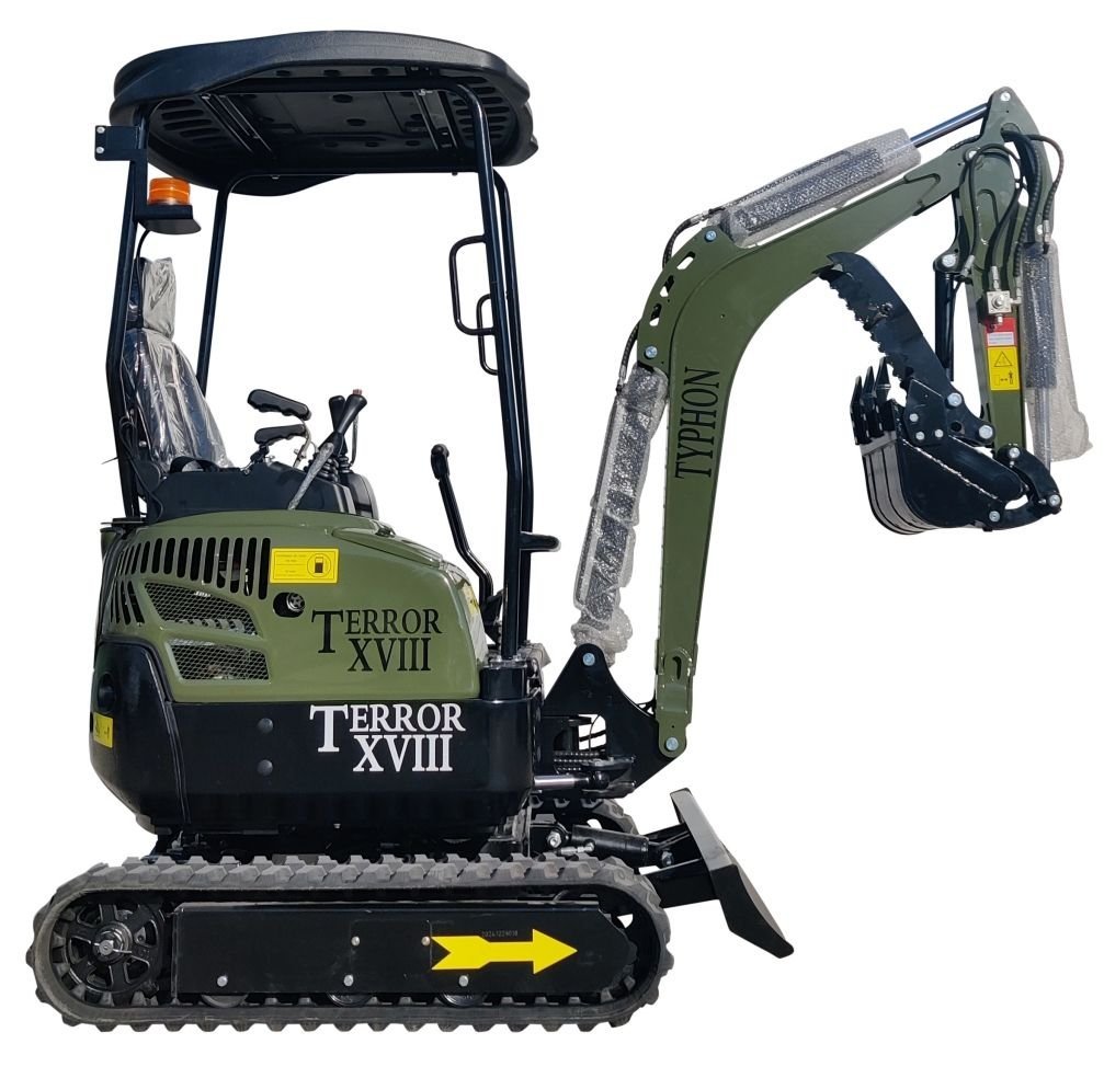 2025 4000 lb Typhon Terror XVIII Mini Excavator Rubber Track with Kubota Diesel Engine USA - Image 6