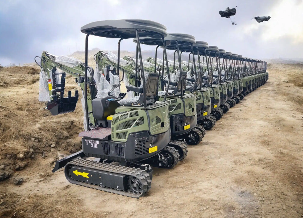 TYPHON TERROR XIII Mini Excavator – 1.3 Ton Trench Digger with Canopy, Hydraulic Thumb Clip, 13.5hp B&S Engine USA - Image 2