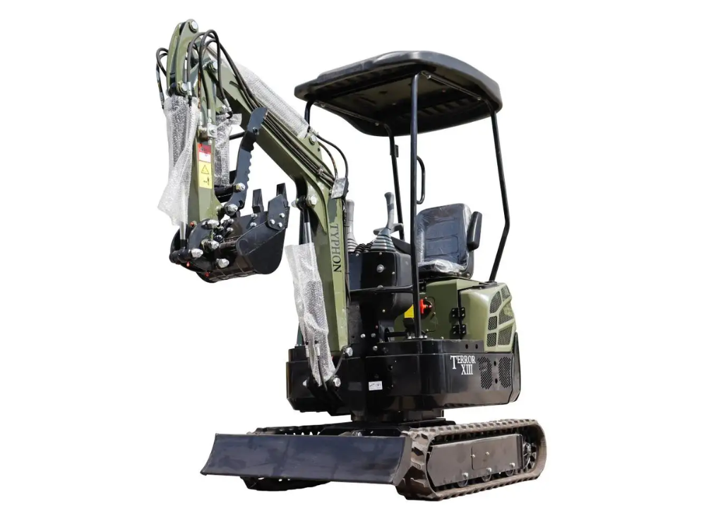 TYPHON TERROR XIII Mini Excavator – 1.3 Ton Trench Digger with Canopy, Hydraulic Thumb Clip, 13.5hp B&S Engine USA - Image 4