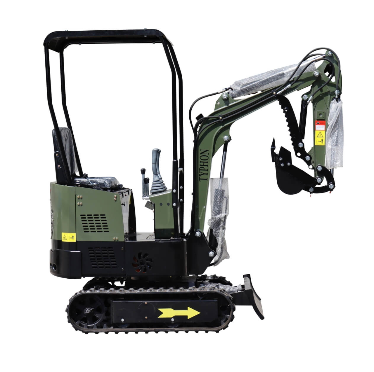 TYPHON TERROR X STORM Mini Excavator 1 Ton Trench Digger with Canopy, Hydraulic Thumb Clip, Bucket - Image 4