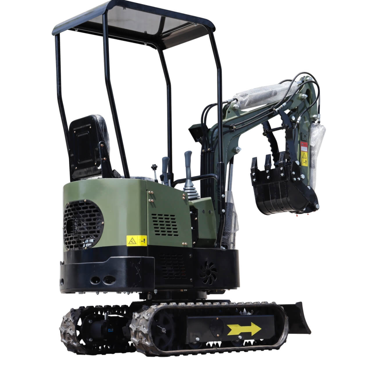 TYPHON TERROR X STORM Mini Excavator 1 Ton Trench Digger with Canopy, Hydraulic Thumb Clip, Bucket - Image 3