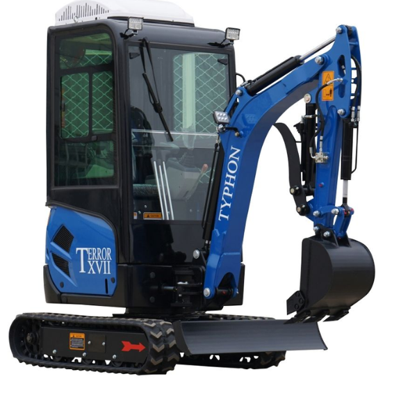 TYPHON TERROR XVII Cabin Mini Excavator Rubber Track with Kubota D902 Diesel Engine - Image 5