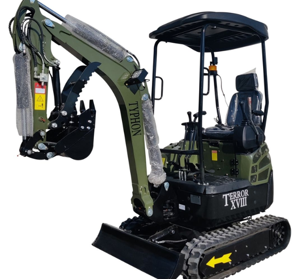 Typhon Terror XVIII Mini Excavator Rubber Track with Kubota Diesel Engine