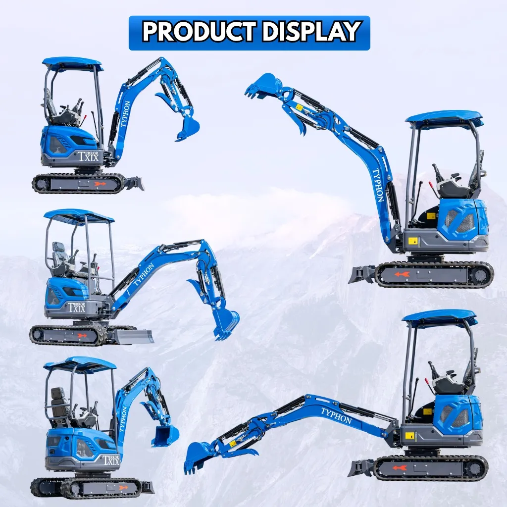 TYPHON TERROR XIX STORM Mini Excavator – 4000lbs Trench Digger with Boom Swing, Canopy, Retractable Tracks - Image 13