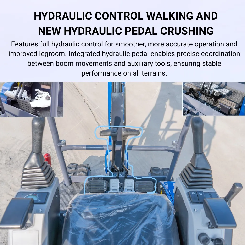 TYPHON TERROR XIX STORM Mini Excavator – 4000lbs Trench Digger with Boom Swing, Canopy, Retractable Tracks - Image 6