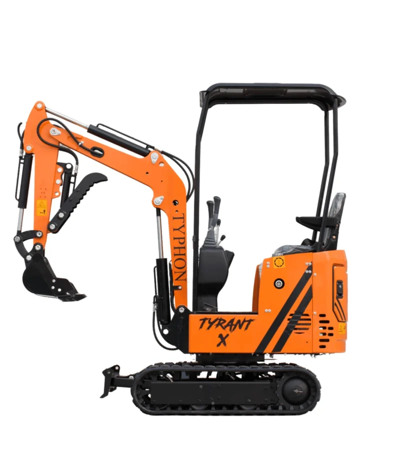 Typhon Tyrant X 1 Ton Mini Excavator with 13.5HP Briggs & Stratton Engine, Hydraulic Oil Cooler & Thumb Clip