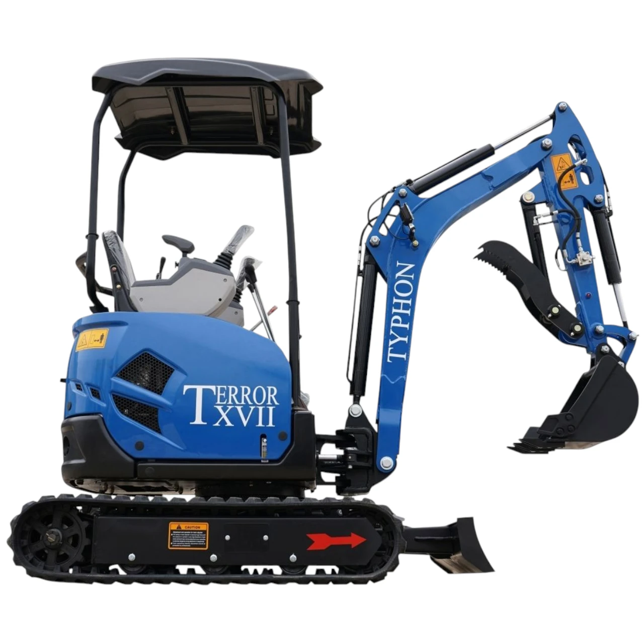 2025 3,800 lb TYPHON TERROR XVII Mini Excavator Rubber Track with Kubota D902 Diesel Engine USA