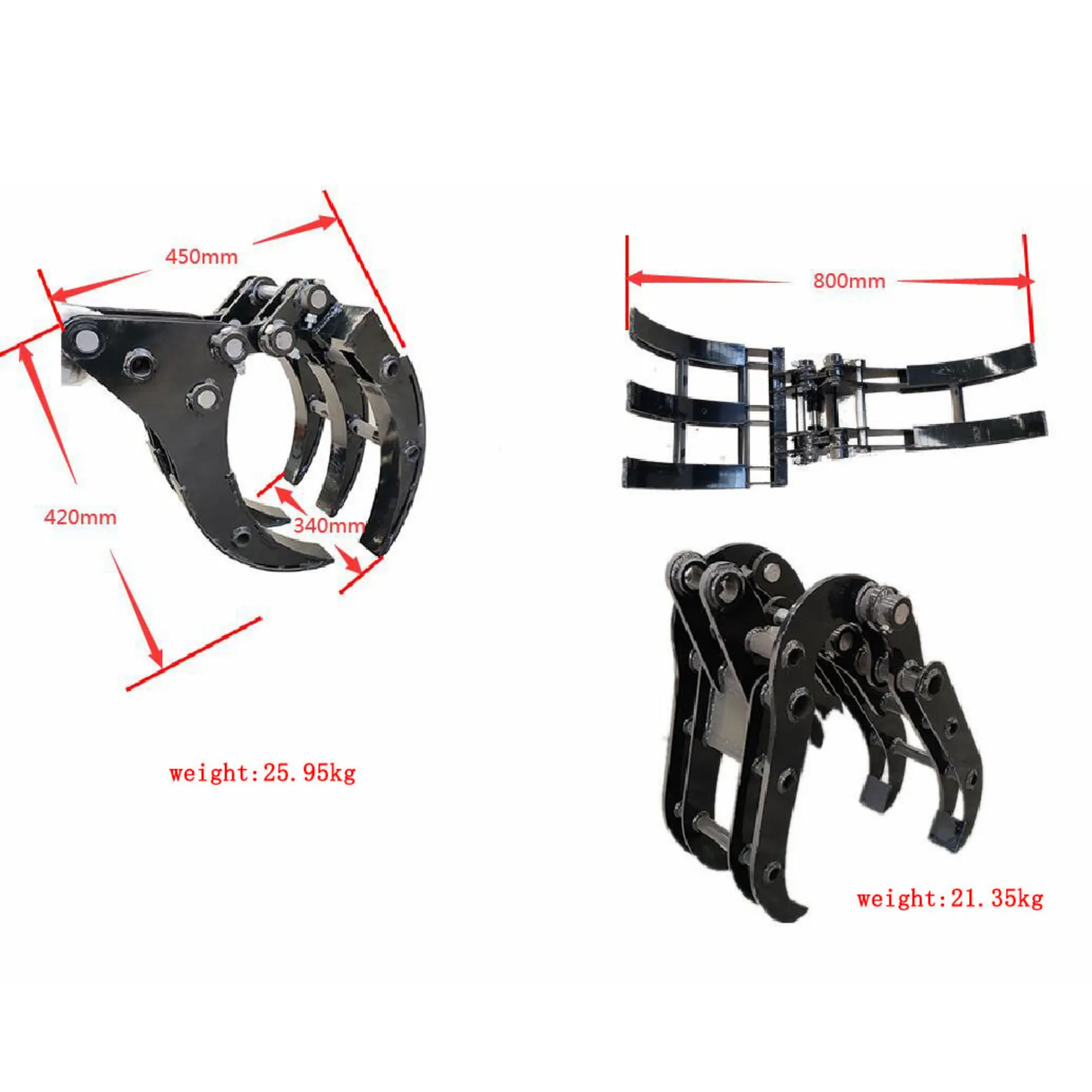 TYPHON Attachments Grapple Attachment for Mini Excavators Grabber USA - Image 2