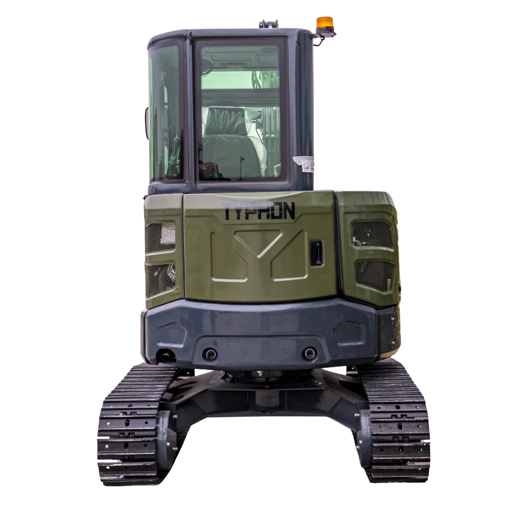 TYPHON KUVUO 4.0 four ton cabin mini excavator w Kubota D1703 Diesel engine Metal Tracks, Boom Swing, AC Heater, Hydraulic Control - Image 4