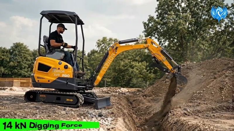 TYPHON TERROR XVII PRO Prestige Edition Mini Excavator 4000LB Kubota D902 Diesel, Enclosed Cab with AC/Heat, Hydraulic Thumb - Image 28