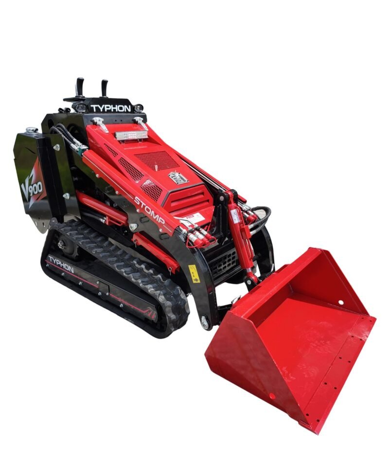 Brand New TYPHON STOMP V900 1.4 Ton Mini Track Loader Featuring Dual Auxiliary Hydraulics & Kubota D1105 25HP USA Engine