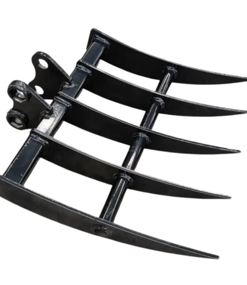 Rake: Mini Excavator Attachment for Grading, Leveling, Loosening , Removing Soil USA