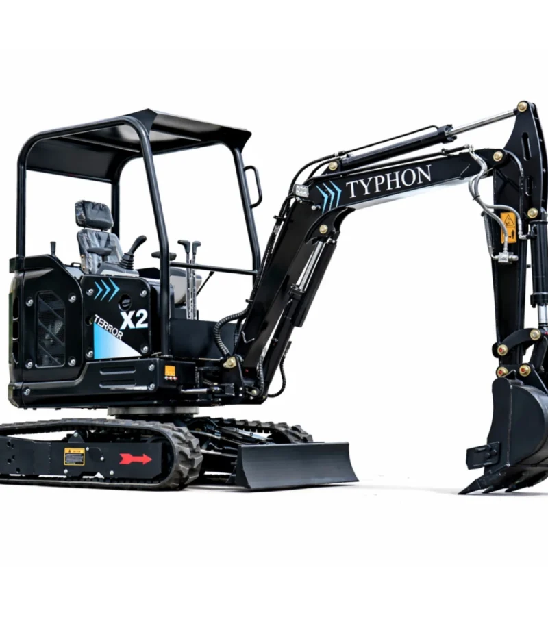 TYPHON TERROR X2 Max Canopy Mini Excavator Powerful 2.5 Ton Compact Machine with Yanmar Engine Advanced Hydraulic System