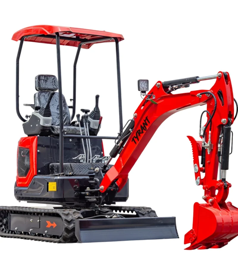 3800lbs TYRANT 17 Diesel Mini Excavator Kubota D902 Engine Side Swing w 12 attachments